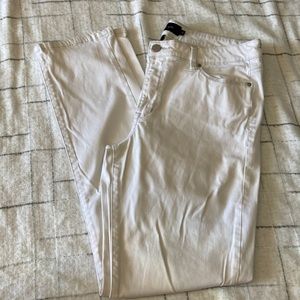 Calvin Klein jeans white pants with silver stitching